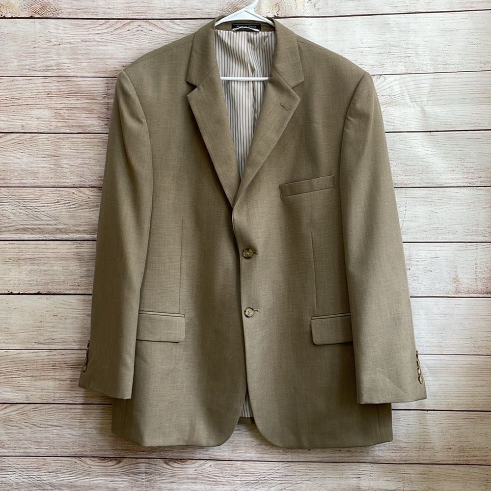 SADDLEBRED BLAZER IN TAN